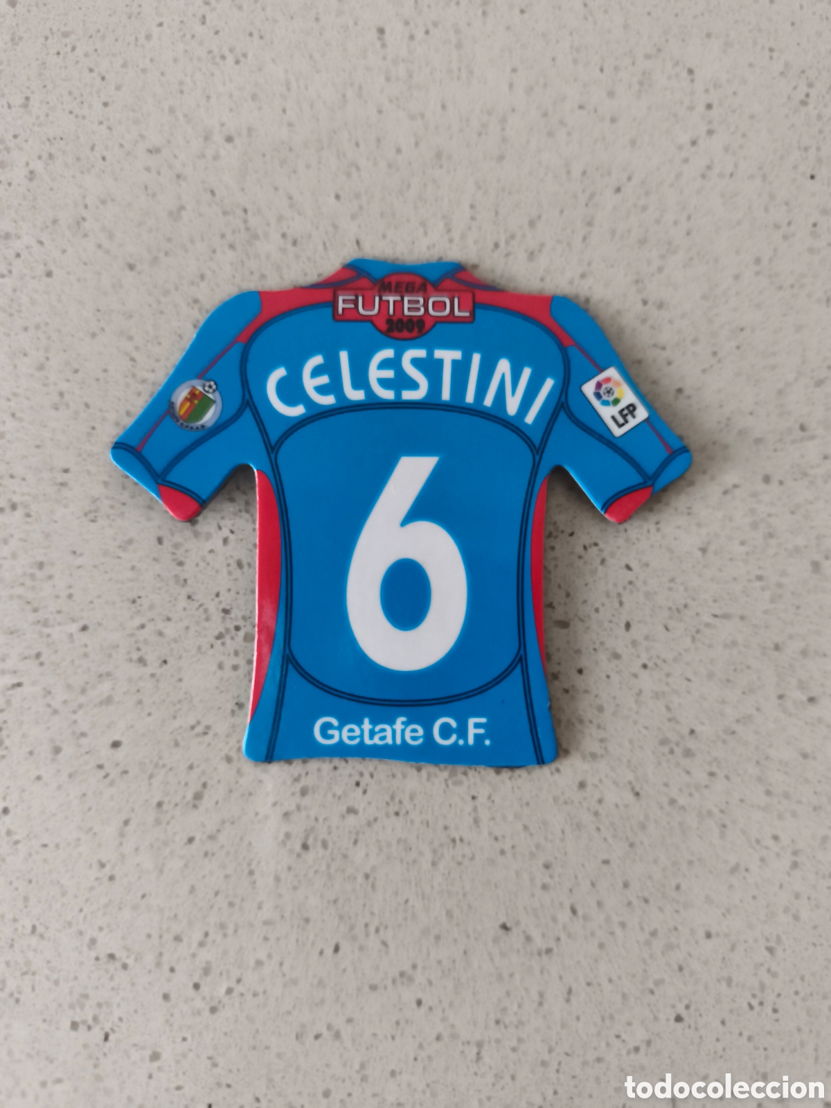 Figurine di Calcio: CAMISETA IMAN NUMERO 6 CELESTINI GETAFE. MEGA FUTBOL MAGNETS 2008-2009