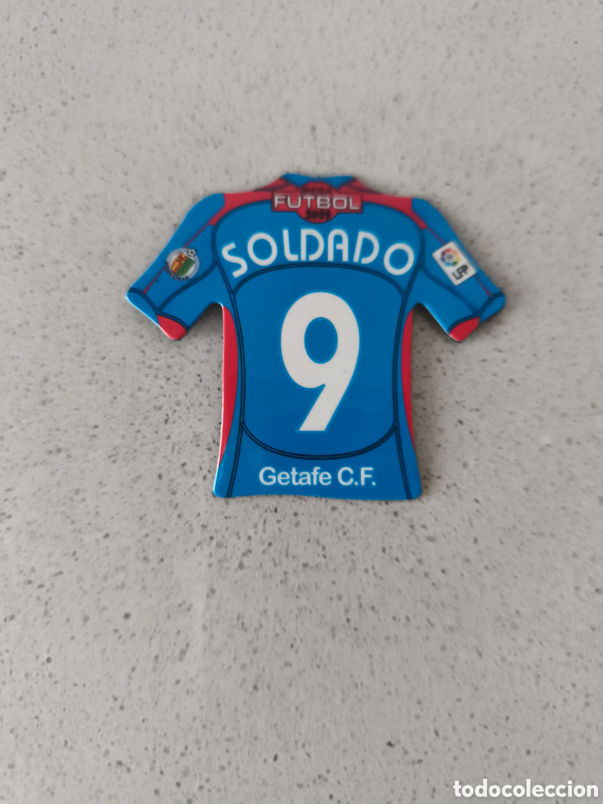 Figurine di Calcio: CAMISETA IMAN NUMERO 9 SOLDADO GETAFE. MEGA FUTBOL MAGNETS 2008-2009