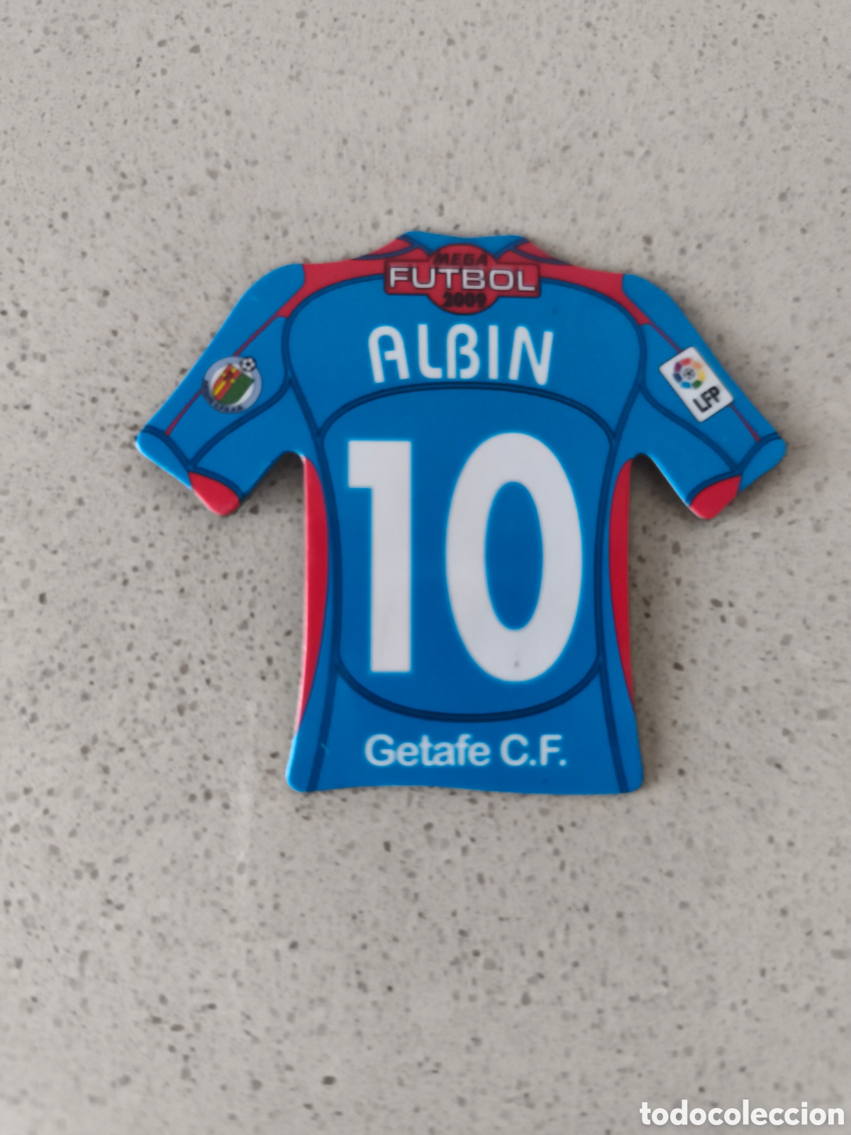 Figurine di Calcio: CAMISETA IMAN NUMERO 10 ALBIN GETAFE. MEGA FUTBOL MAGNETS 2008-2009