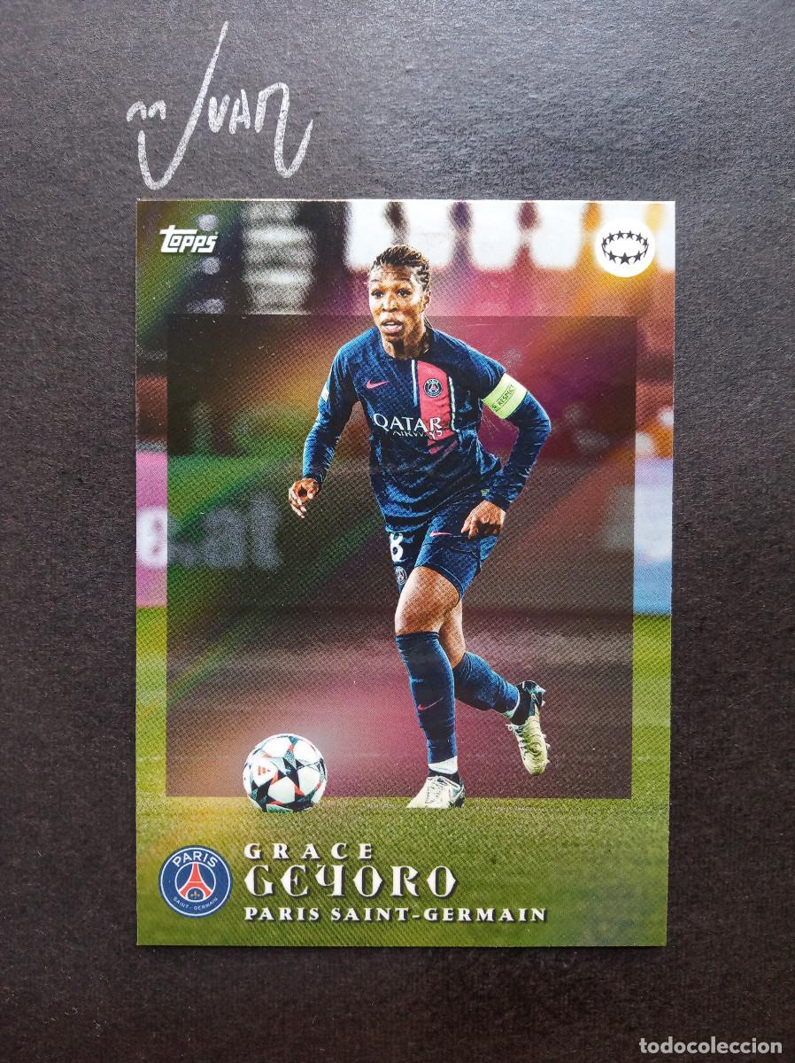Cromos de f&uacute;tbol: PLAYMAKERS GRACE GEYORO PARIS SAINT-GERMAIN ⚽ TOPPS &reg; AITANA BONMATI CURATED SET WOMEN 2024 NUEVO
