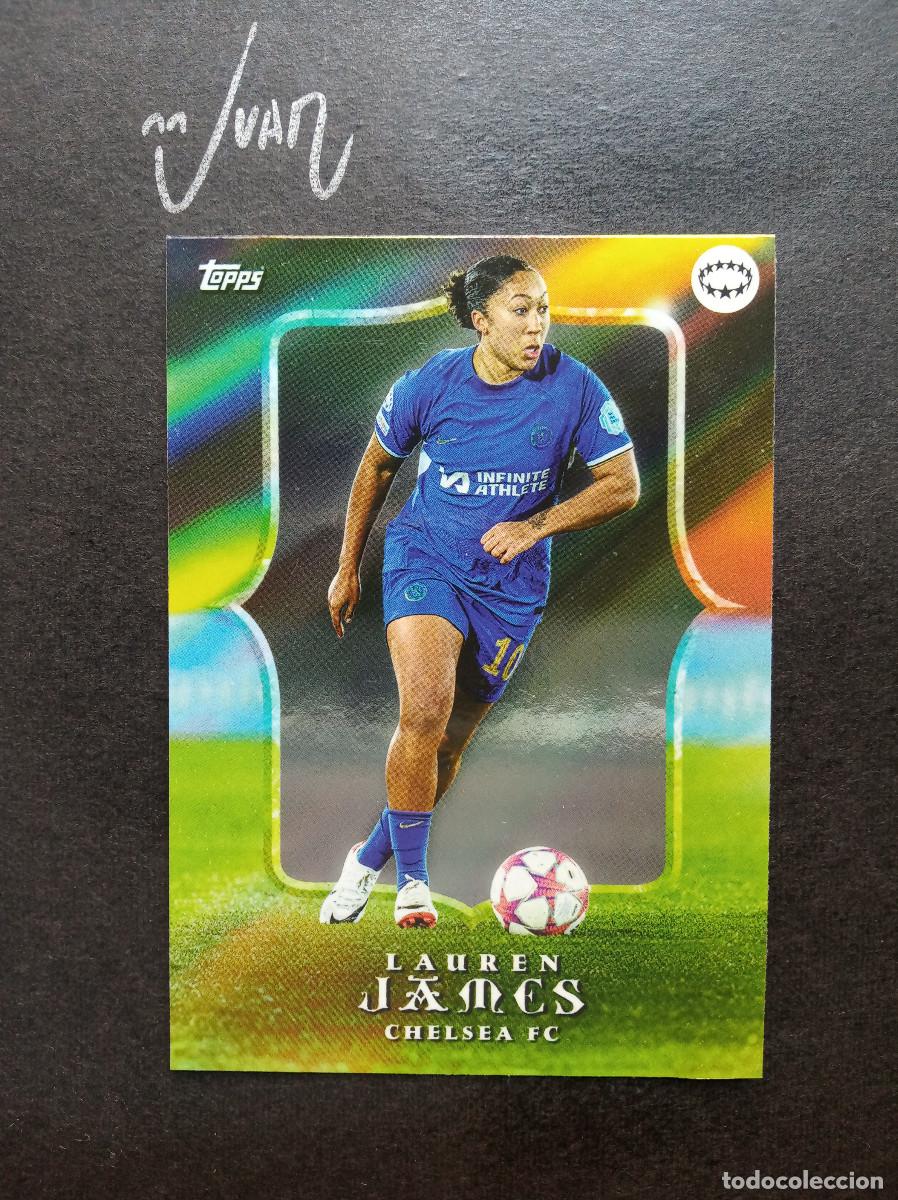 Football Stickers: ESTRELLAS UWCL LAUREN JAMES CHELSEA INGLATERRA ⚽ TOPPS &reg; AITANA BONMATI CURATED SET WOMEN 2024 NUEVO