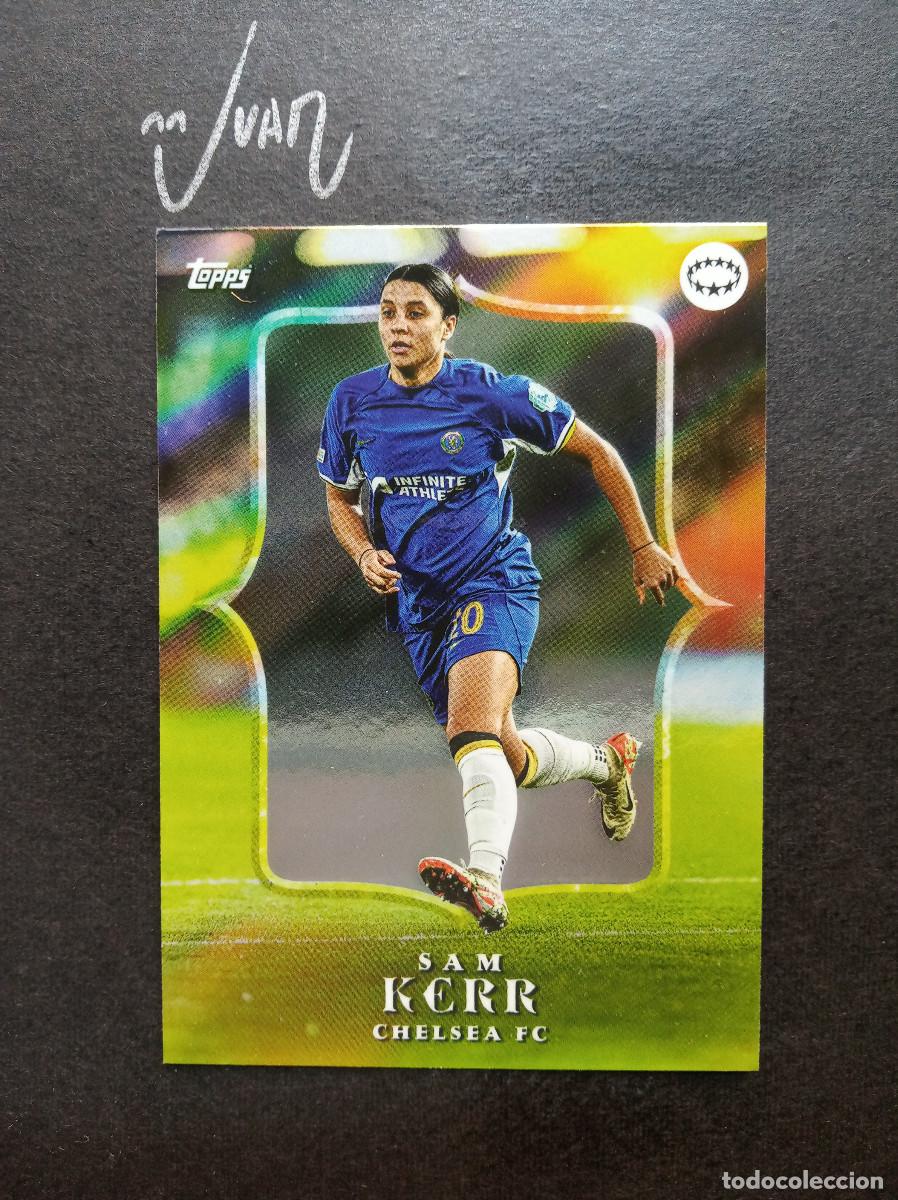 Football Stickers: ESTRELLAS UWCL SAM KERR CHELSEA AUSTRALIA ⚽ TOPPS &reg; AITANA BONMATI CURATED SET WOMEN 2024 NUEVO