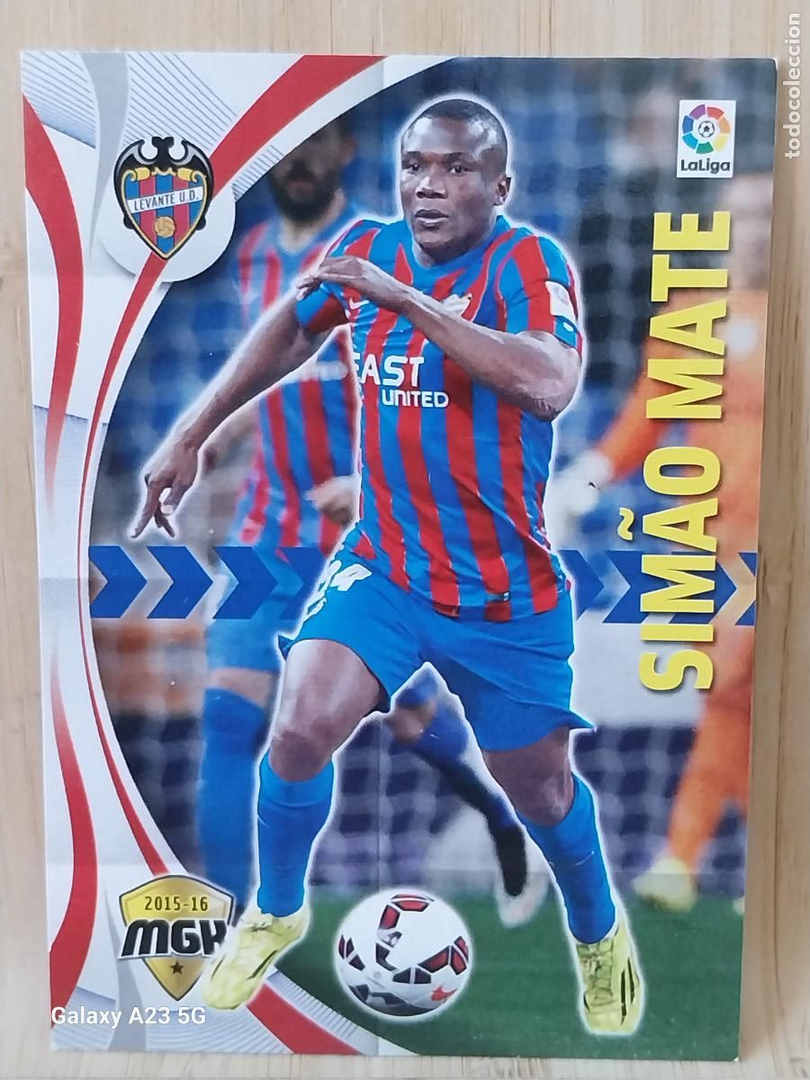 Football Stickers: SIMAO MATE LEVANTE MGK 2015 15 16 CROMO CARTA 308 ORIGINAL