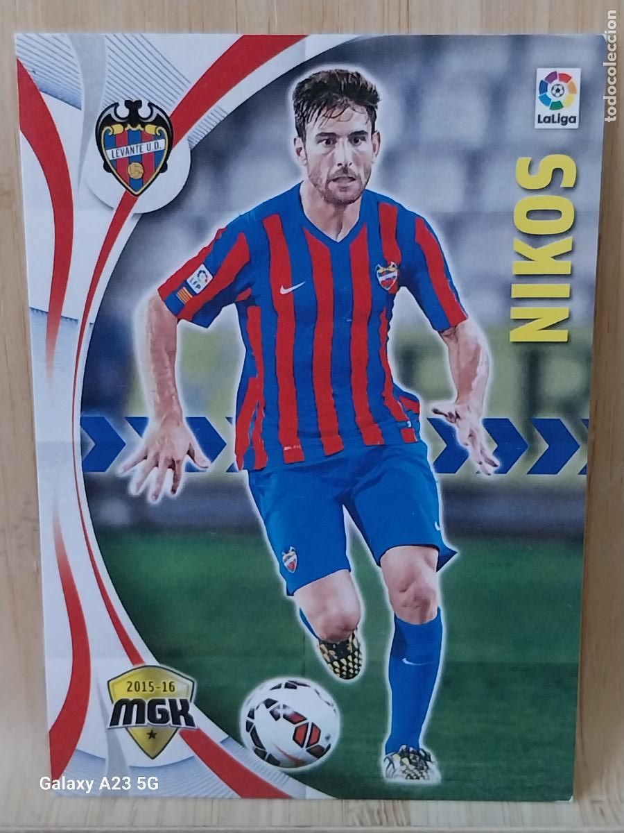 Fu&szlig;ball-Sticker: NIKOS LEVANTE MGK 2015 15 16 CROMO CARTA 307 ORIGINAL