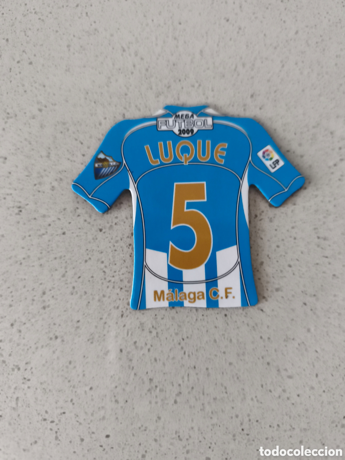 Fu&szlig;ball-Sticker: CAMISETA IMAN NUMERO 5 LUQUE MALAGA. MEGA FUTBOL MAGNETS 2008-2009
