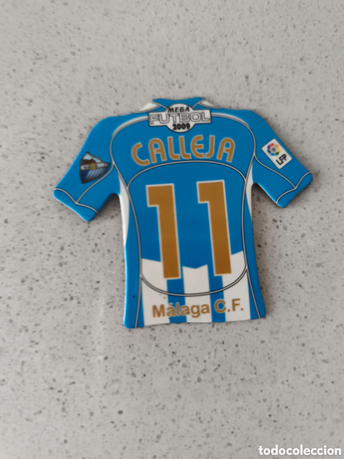 Cromos de f&uacute;tbol: CAMISETA IMAN NUMERO 11 CALLEJA MALAGA. MEGA FUTBOL MAGNETS 2008-2009
