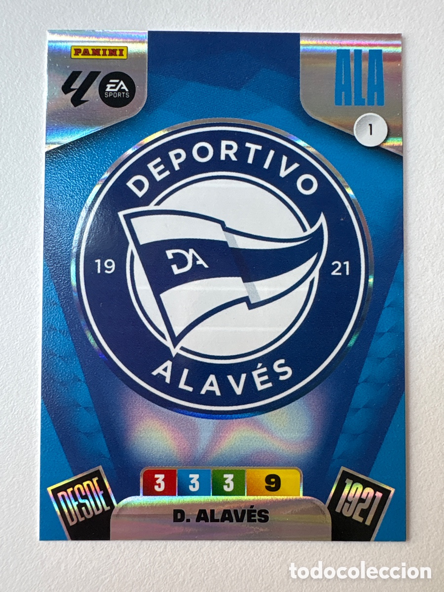 Cromos de f&uacute;tbol: Carta Escudo Alav&eacute;s 1 Adrenalyn 2025-26