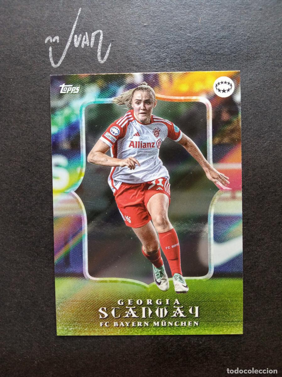 Figurine di Calcio: ESTRELLAS UWCL GEORGIA STANWAY BAYERN MUNICH ⚽ TOPPS &reg; AITANA BONMATI CURATED SET WOMEN 2024 NUEVO