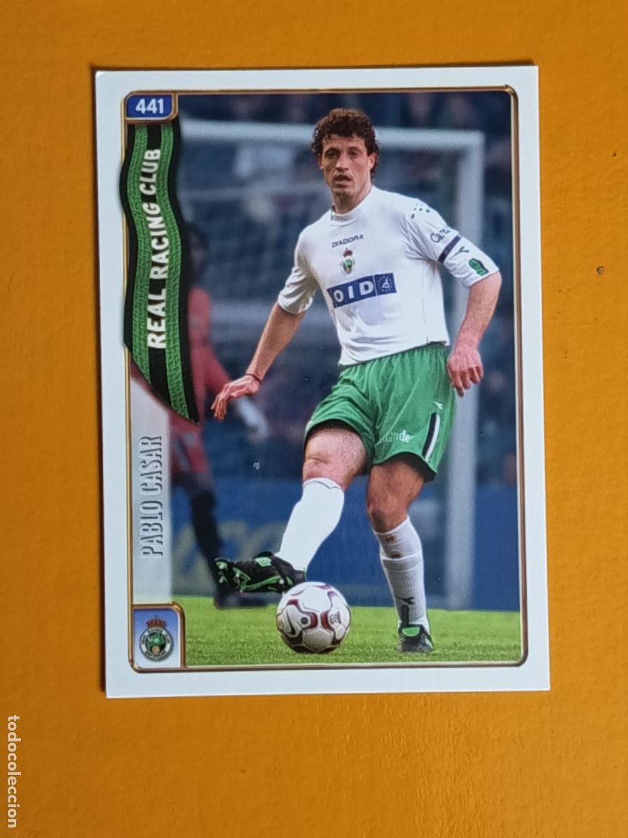 Cromos de f&uacute;tbol: 441 PABLO CASAR. RACING DE SANTANDER. LAS FICHAS DE LA LIGA 2005. MUNDICROMO