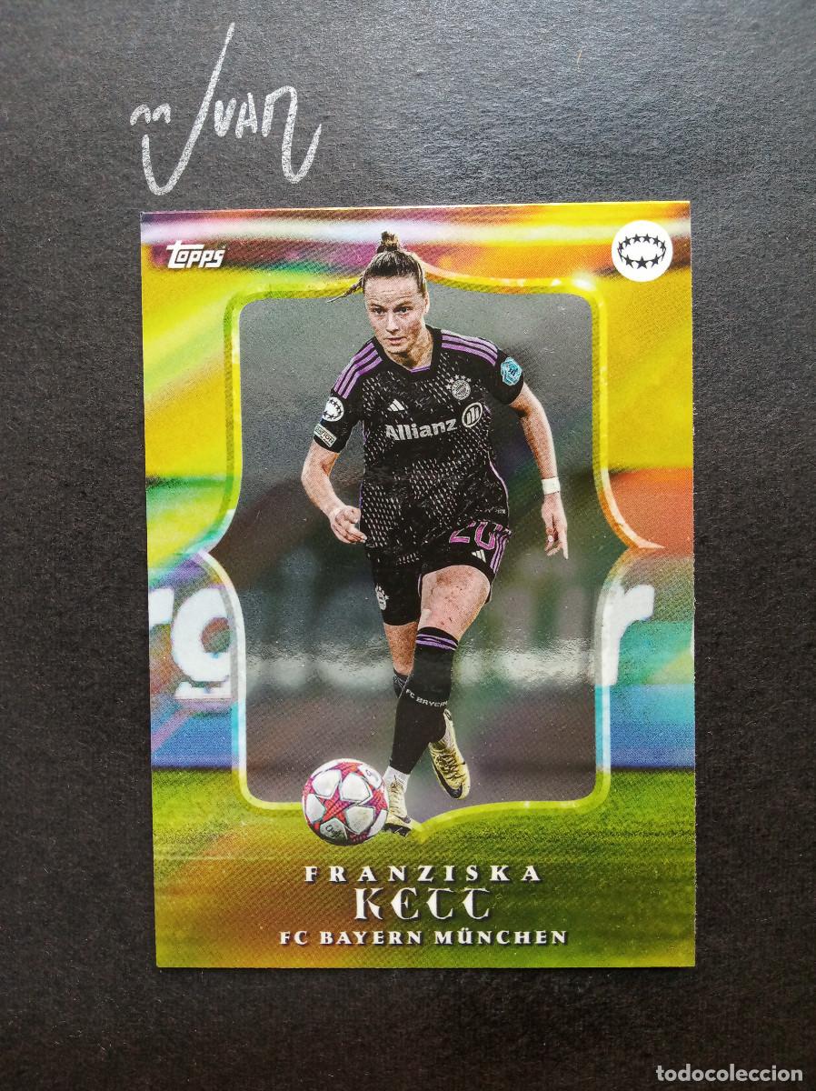Cromos de f&uacute;tbol: ESTRELLAS UWCL FRANZISKA KETT BAYERN MUNICH ⚽ TOPPS &reg; AITANA BONMATI CURATED SET WOMEN 2024 NUEVO