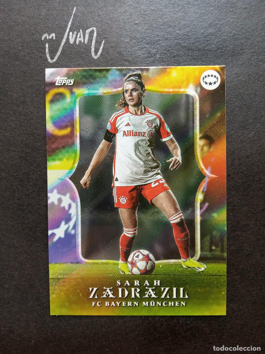 Cromos de f&uacute;tbol: ESTRELLAS UWCL SARAH ZADRAZIL BAYERN MUNICH ⚽ TOPPS &reg; AITANA BONMATI CURATED SET WOMEN 2024 NUEVO