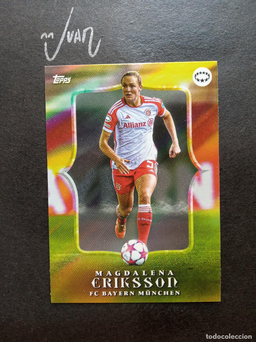 Cromos de f&uacute;tbol: ESTRELLAS UWCL MAGDALENA ERIKSSON BAYER MUNICH ⚽ TOPPS &reg; AITANA BONMATI CURATED SET WOMEN 2024 NUEVO