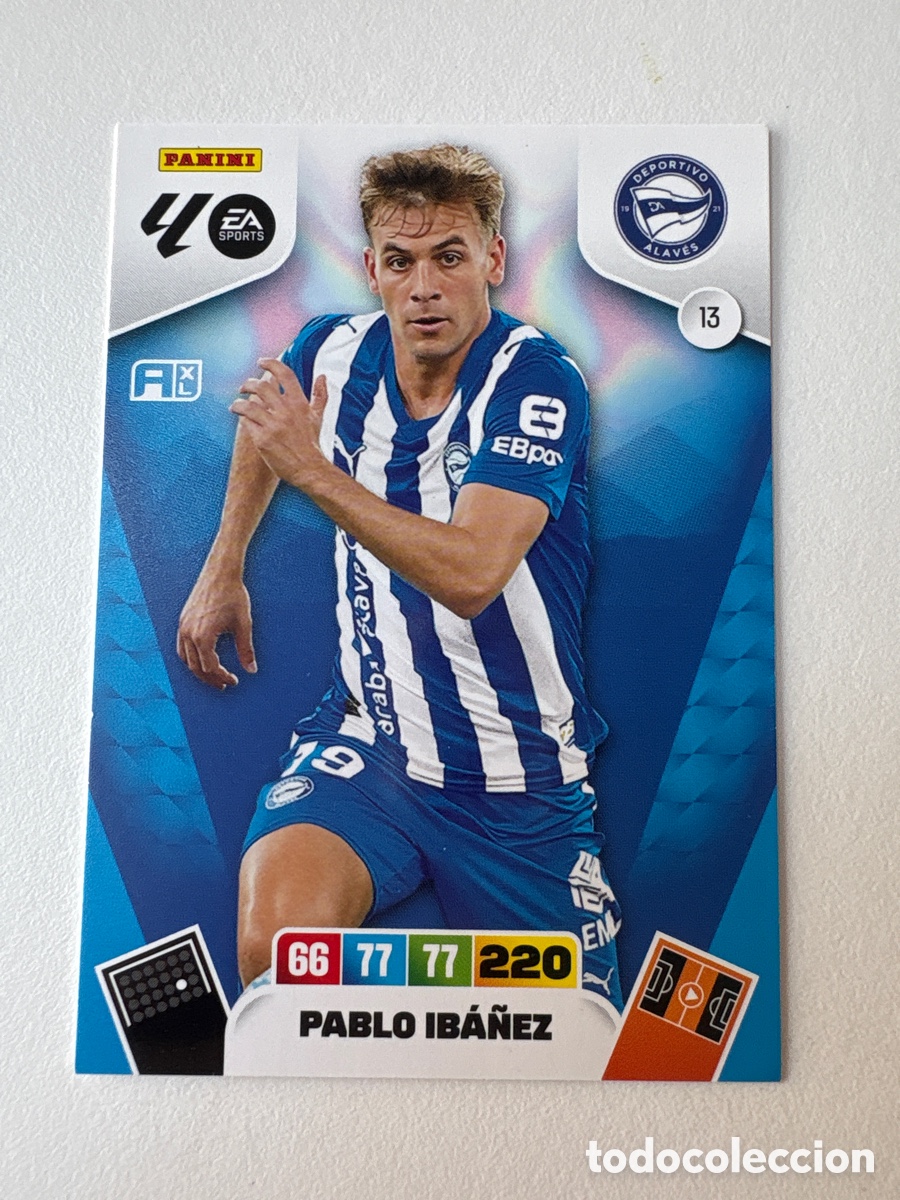 Cromos de f&uacute;tbol: Carta Pablo Ib&aacute;&ntilde;ez Alav&eacute;s 13 Adrenalyn 2025-26
