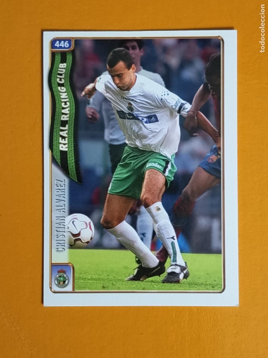 Cromos de f&uacute;tbol: 446 CRISTIAN &Aacute;LVAREZ. RACING DE SANTANDER. LAS FICHAS DE LA LIGA 2005. MUNDICROMO
