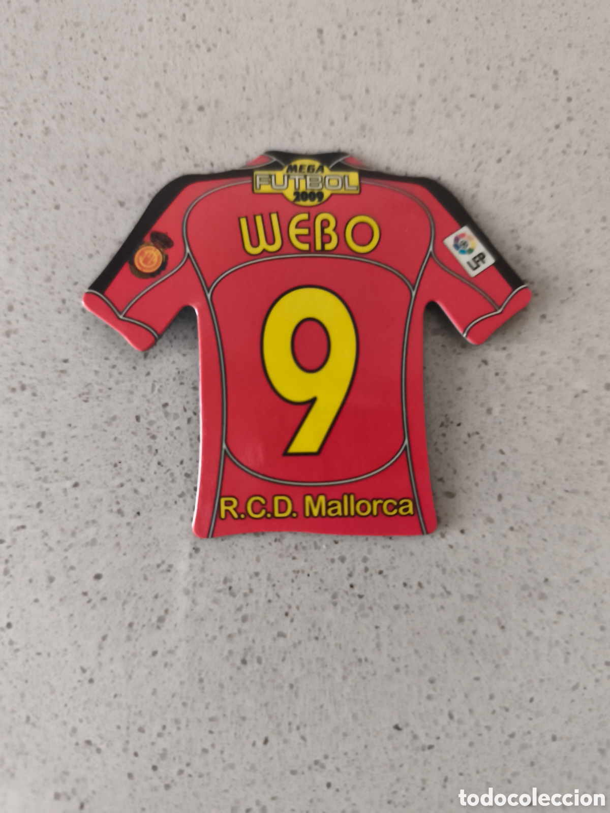 Cromos de Futebol: CAMISETA IMAN NUMERO 9 WEBO MALLORCA. MEGA FUTBOL MAGNETS 2008-2009