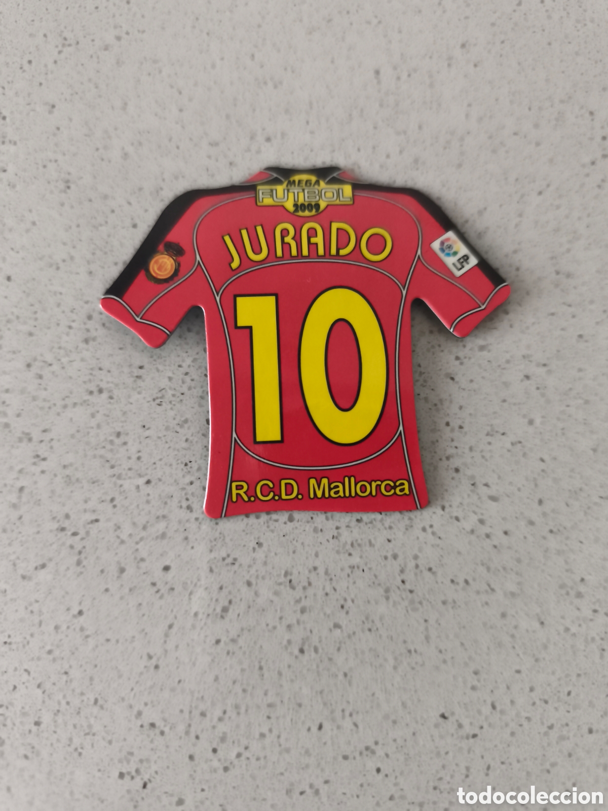 Football Stickers: CAMISETA IMAN NUMERO 10 JURADO MALLORCA. MEGA FUTBOL MAGNETS 2008-2009