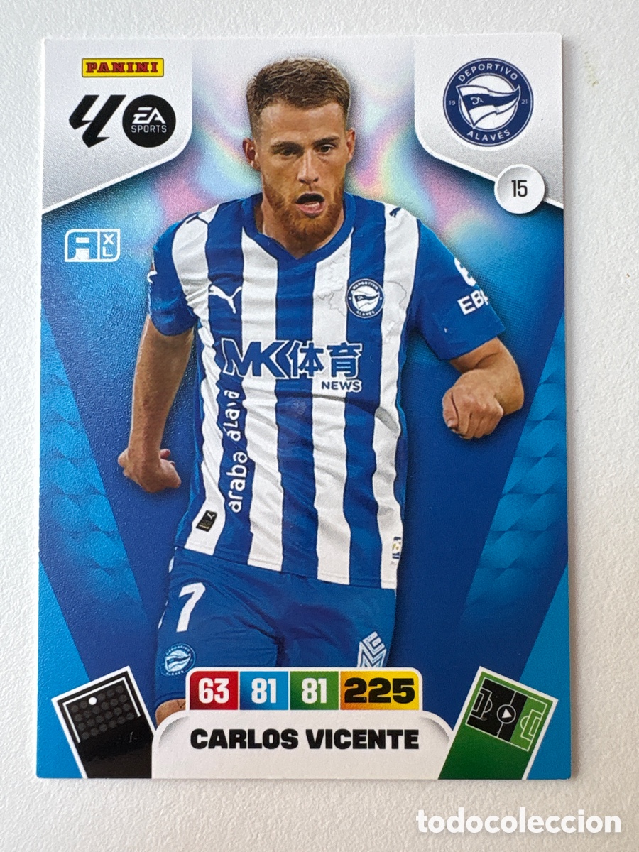 Football Stickers: Carta Carlos Vicente Alav&eacute;s 15 Adrenalyn 2025-26