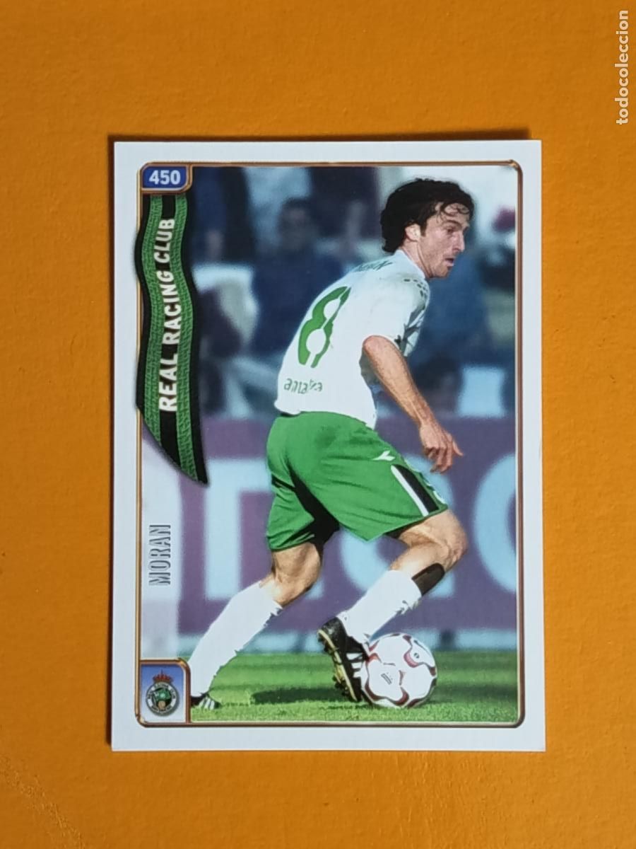 Football Stickers: 450 MOR&Aacute;N. RACING DE SANTANDER. LAS FICHAS DE LA LIGA 2005. MUNDICROMO
