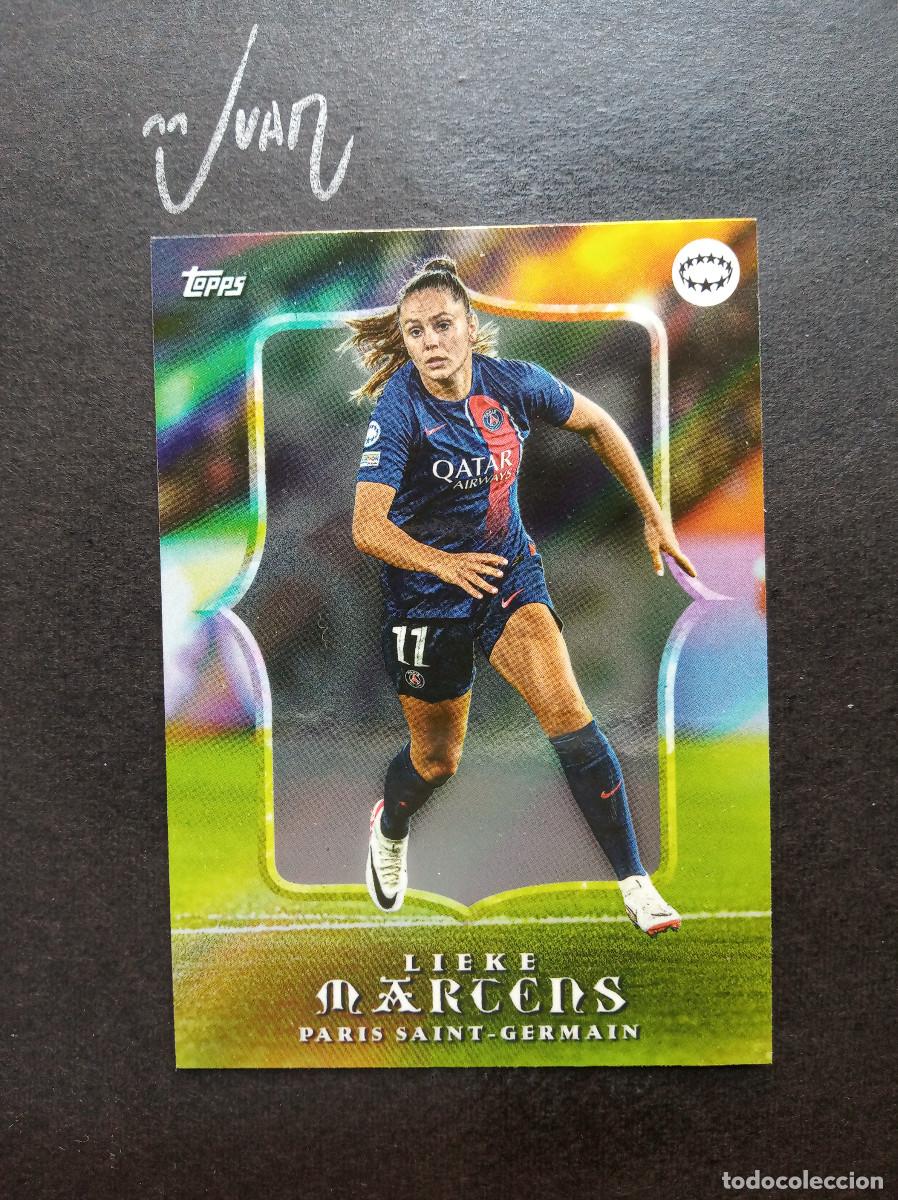Football Stickers: ESTRELLAS UWCL LIEKE MARTENS PARIS SAINT-GERMAIN ⚽ TOPPS &reg; AITANA BONMATI CURATED SET WOMEN 2024