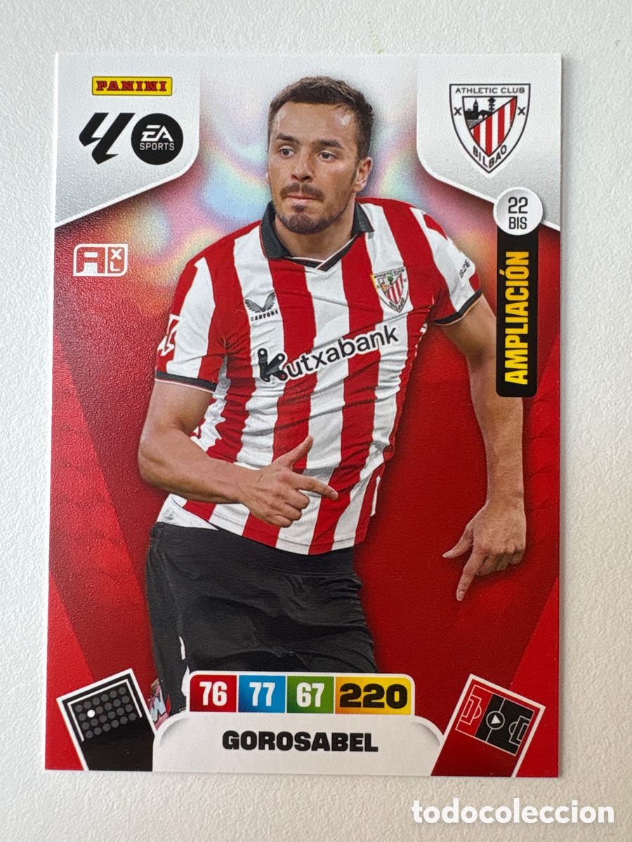 Football Stickers: Carta Gorosabel Ampliaci&oacute;n Athletic Club de Bilbao 22bis Adrenalyn 2025-26