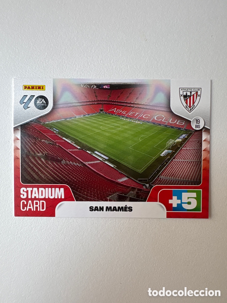Football Stickers: Carta San Mam&eacute;s Stadium Card Athletic Club de Bilbao 19bis Adrenalyn 2025-26
