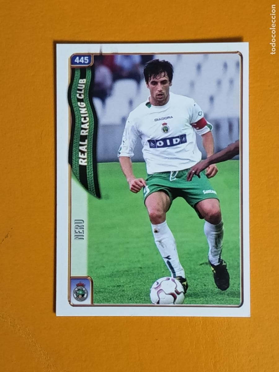 Football Stickers: 445 NERU. (BAJA). RACING DE SANTANDER. LAS FICHAS DE LA LIGA 2005. MUNDICROMO