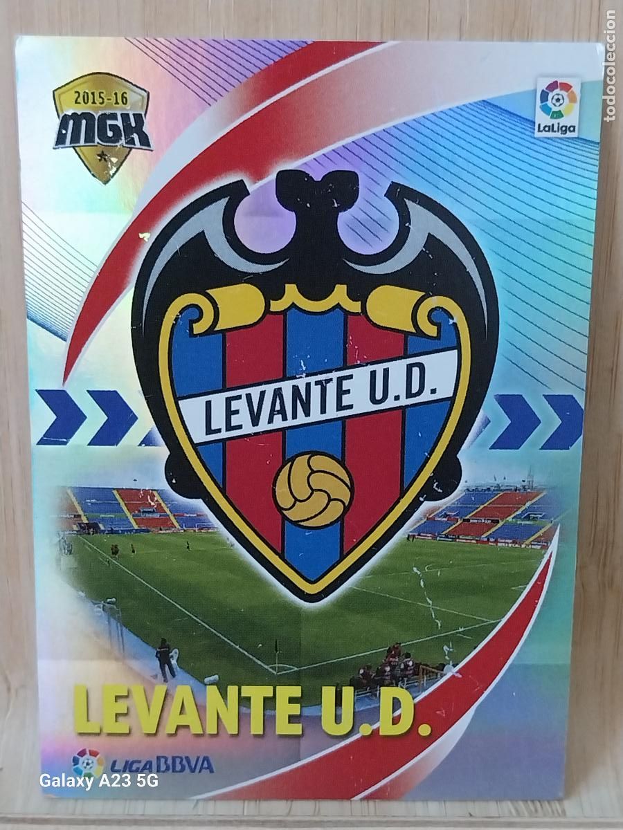 Cromos de f&uacute;tbol: ESCUDO LEVANTE MGK 2015 15 16 CROMO CARTA 298 ORIGINAL **---