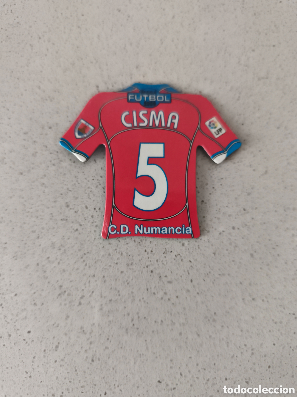 Cromos de f&uacute;tbol: CAMISETA IMAN NUMERO 5 CISMA NUMANCIA. MEGA FUTBOL MAGNETS 2008-2009