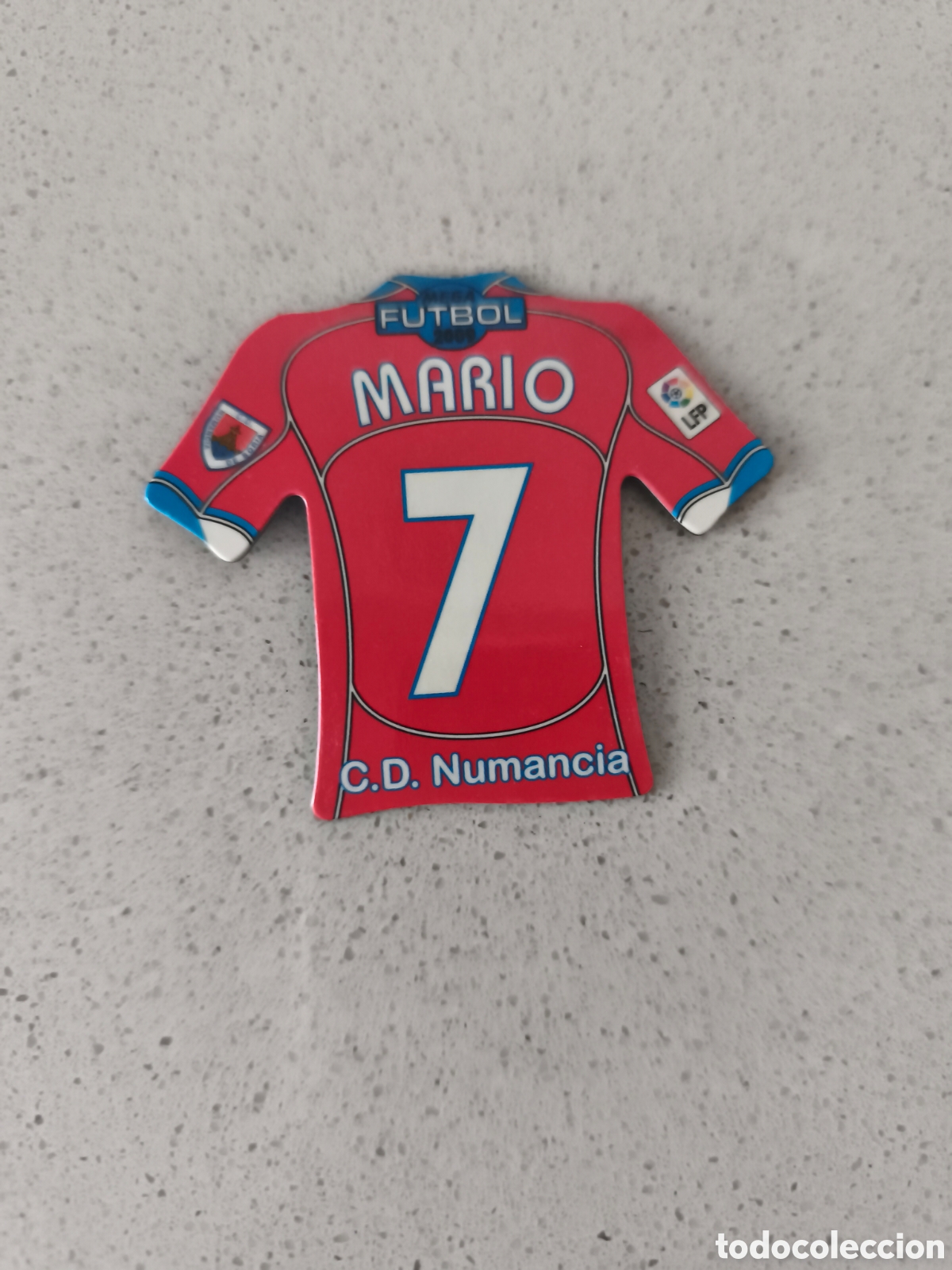 Cromos de f&uacute;tbol: CAMISETA IMAN NUMERO 7 MARIO NUMANCIA. MEGA FUTBOL MAGNETS 2008-2009