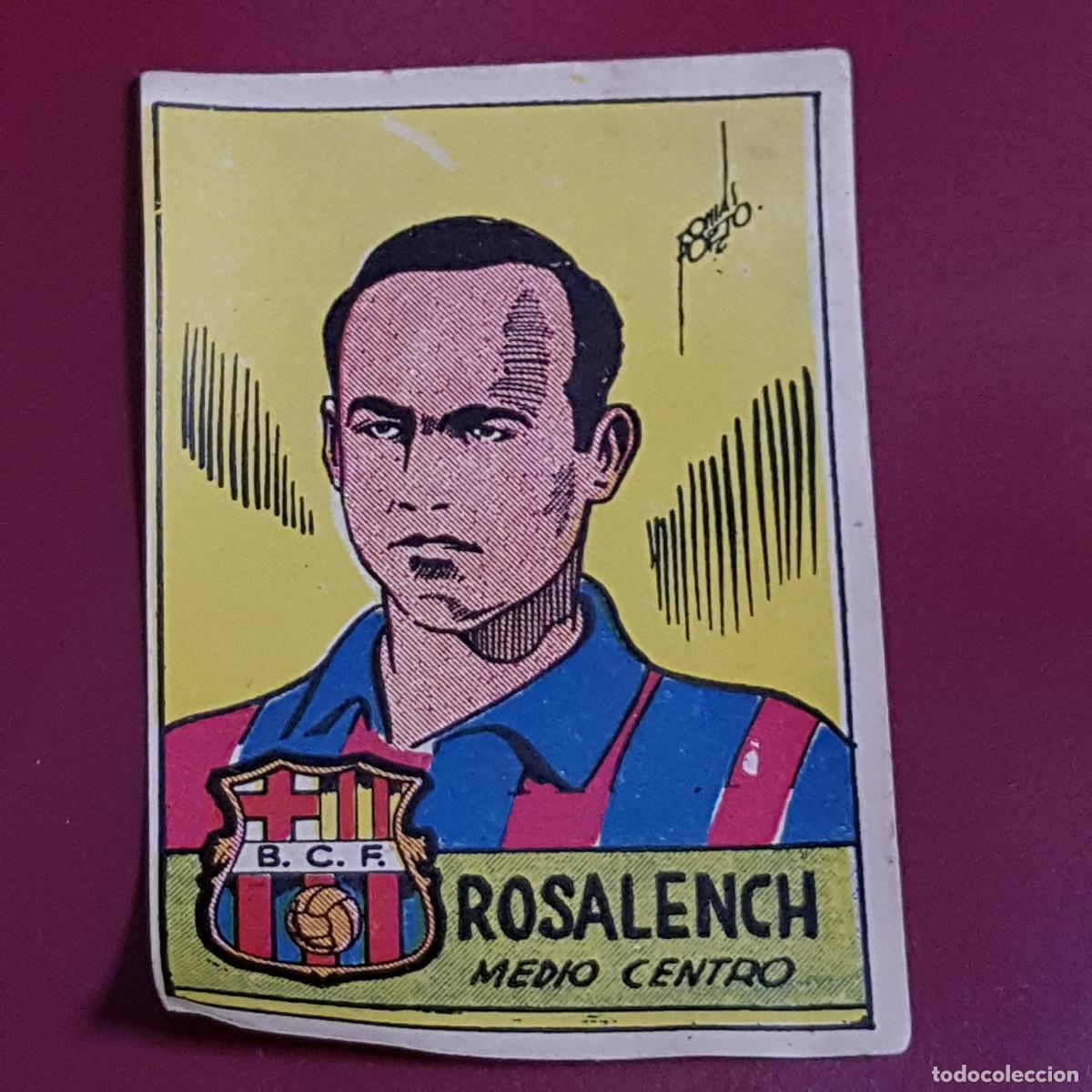 Cromos de f&uacute;tbol: CISNE - ALBUM FUTBOLISTICO 1942 42 - BARCELONA - ROSALENCH - BIEN RECUPERADO
