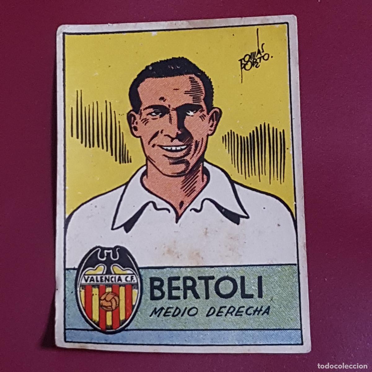 Cromos de f&uacute;tbol: CISNE - ALBUM FUTBOLISTICO 1942 42 - VALENCIA - BERTOLI - BIEN RECUPERADO