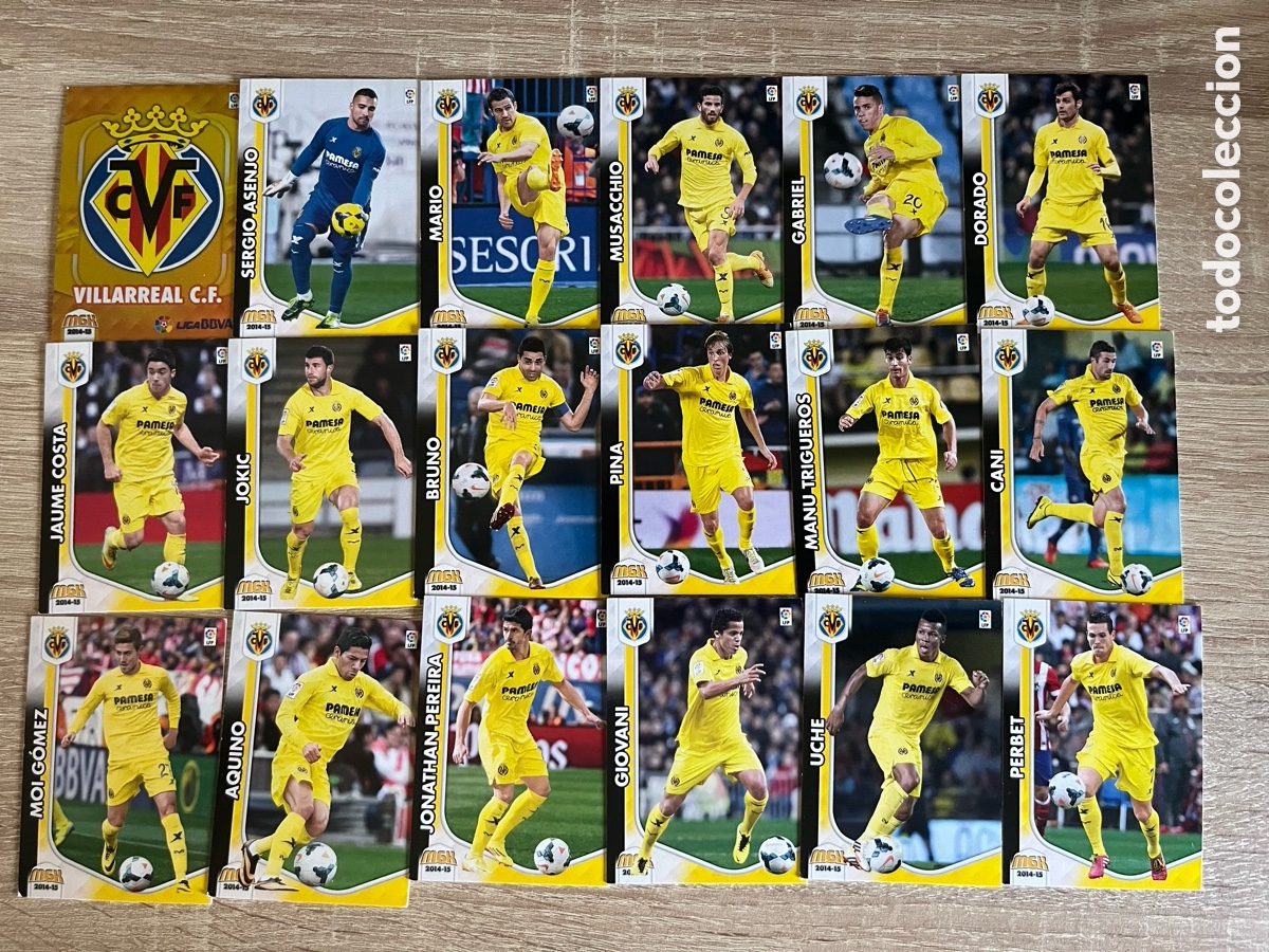 Cromos de f&uacute;tbol: VILLARREAL MEGACRACKS MGK 2014 2015 14 15 EQUIPO COMPLETO
