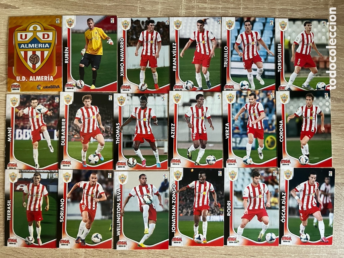 Cromos de f&uacute;tbol: ALMER&Iacute;A MEGACRACKS MGK 2014 2015 14 15 EQUIPO COMPLETO