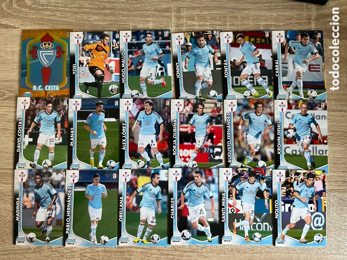 Cromos de f&uacute;tbol: CELTA DE VIGO MEGACRACKS MGK 2014 2015 14 15 EQUIPO COMPLETO