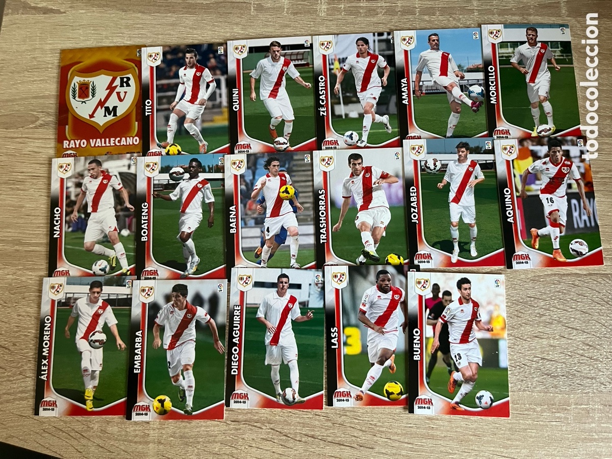 Cromos de f&uacute;tbol: RAYO VALLECANO MEGACRACKS MGK 2014 2015 14 15 EQUIPO COMPLETO