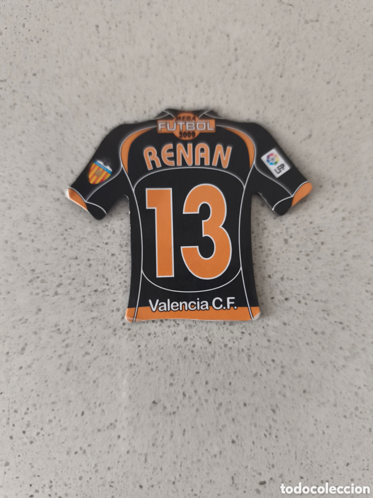 Cromos de f&uacute;tbol: CAMISETA IMAN NUMERO 13 RENAN VALENCIA. MEGA FUTBOL MAGNETS 2008-2009