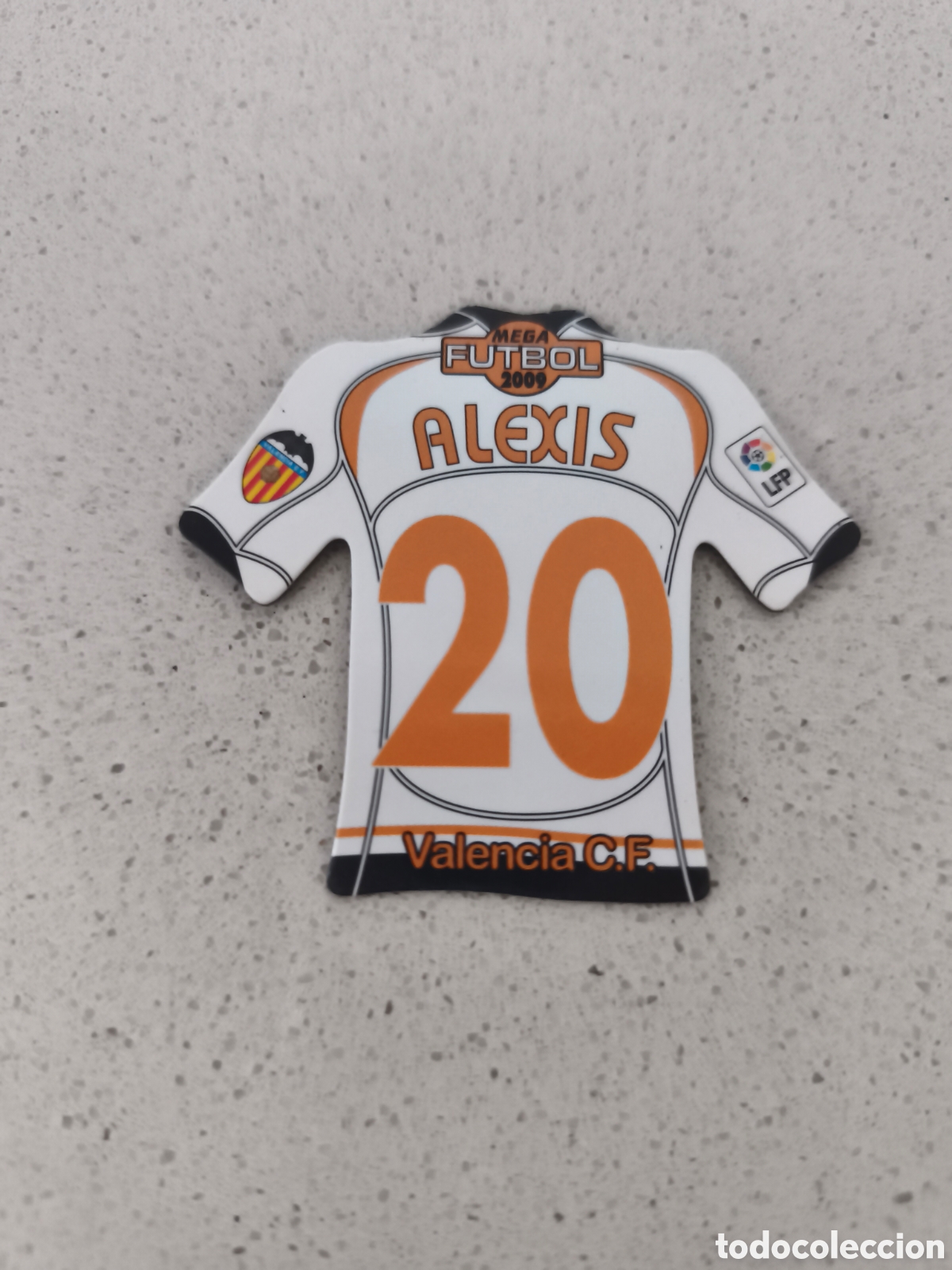 Cromos de f&uacute;tbol: CAMISETA IMAN NUMERO 20 ALEXIS VALENCIA. MEGA FUTBOL MAGNETS 2008-2009