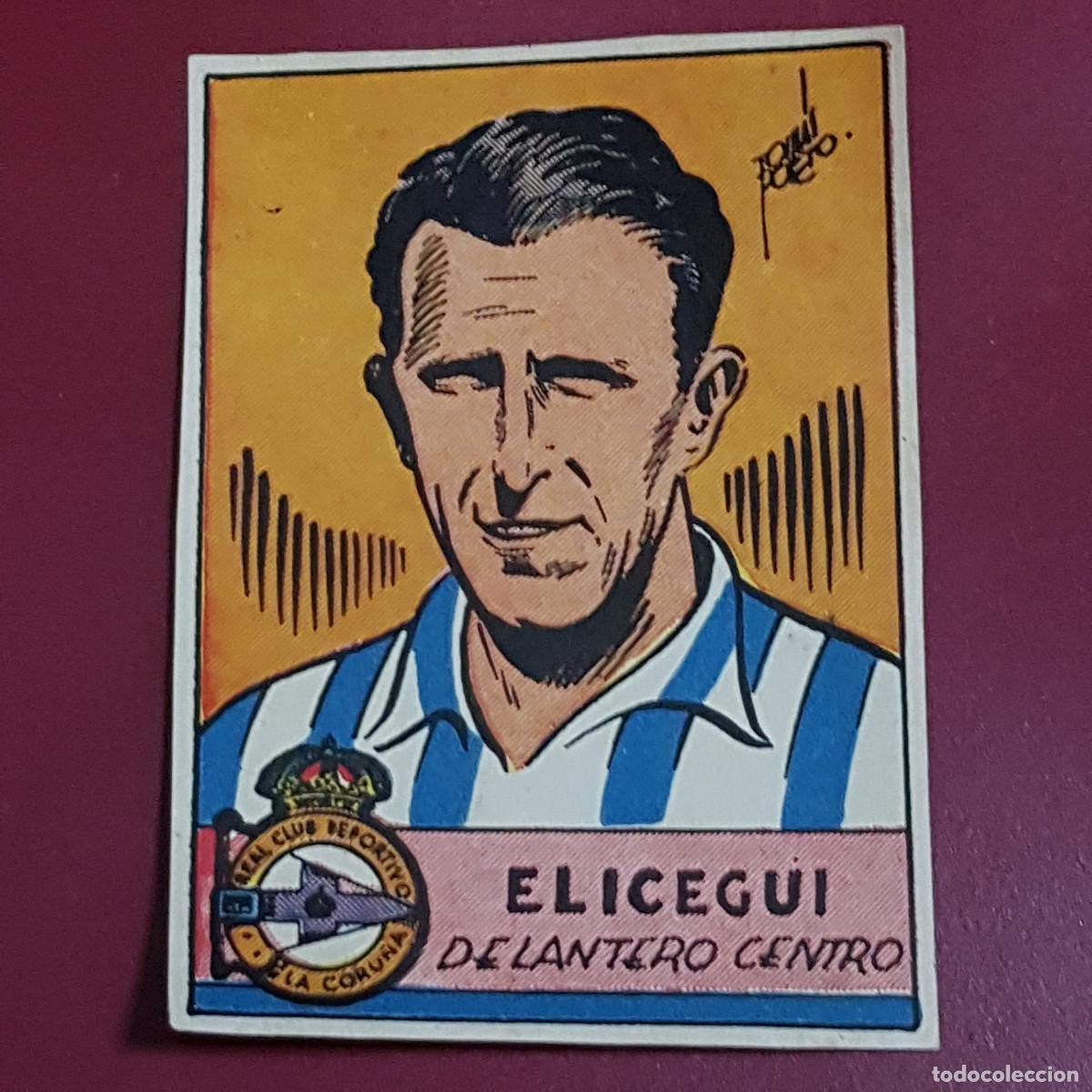 Cromos de f&uacute;tbol: CISNE - ALBUM FUTBOLISTICO 1942 42 - CORU&Ntilde;A - ELICEGUI - BIEN RECUPERADO