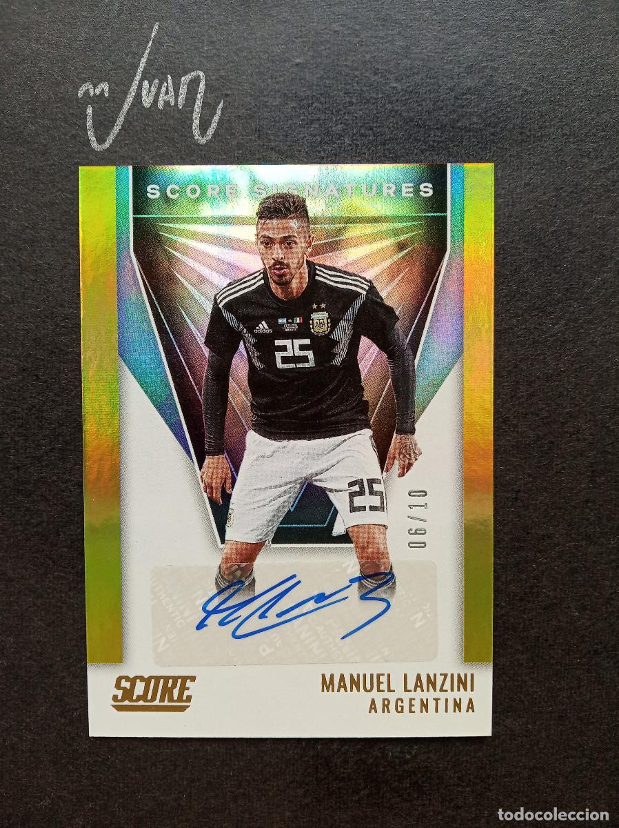 Cromos de Futebol: AUTOGRAFO NUMERADO #/10 GOLD LANZINI ARGENTINA RIVER PLATE⚽ PANINI&reg; SCORE SIGNATURES 2021 2022 21 22