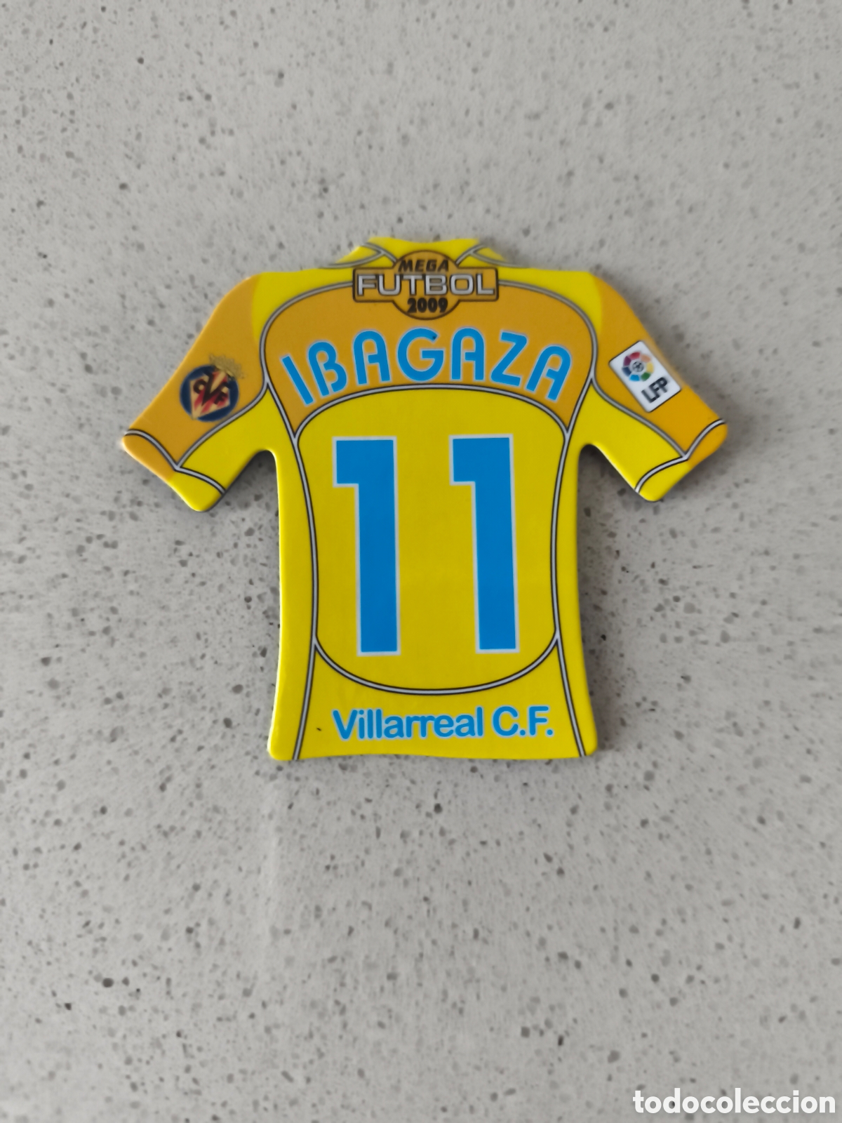 Cromos de f&uacute;tbol: CAMISETA IMAN NUMERO 11 IBAGAZA VILLARREAL. MEGA FUTBOL MAGNETS 2008-2009
