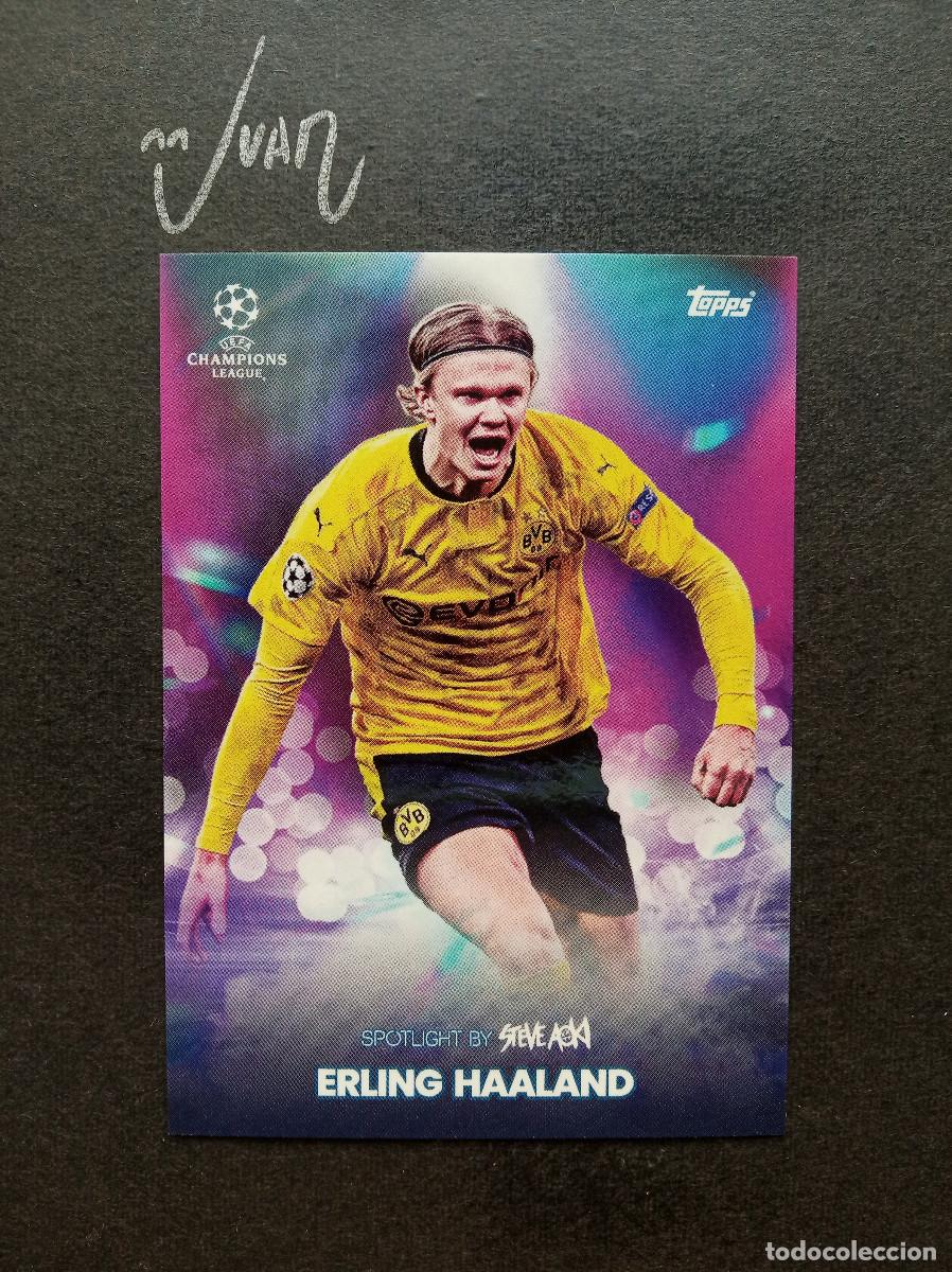 Cromos de Futebol: HAALAND BORUSSIA DORTMUND NORUEGA MUNDIAL 2026 ⚽ TOPPS &reg; STEVE AOKI FOOTBALL FESTIVAL UCL 2020 21