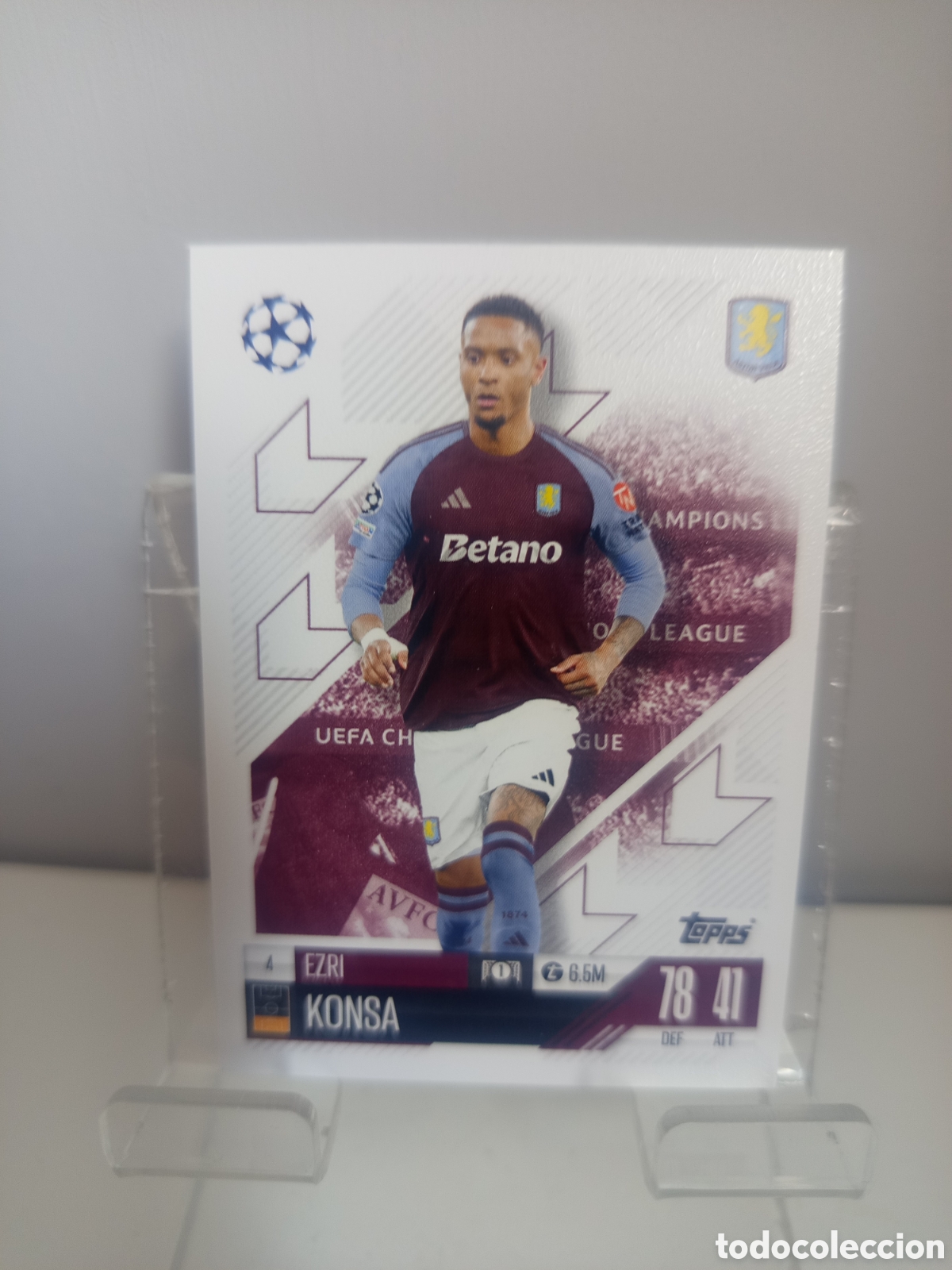 Fu&szlig;ball-Sticker: ❇️ CROMO CARD ⚽ KONSA ASTON VILLA 4 2024 2025 24 25 MATCH ATTAX CHAMPIONS LEAGUE TOPPS ❇️