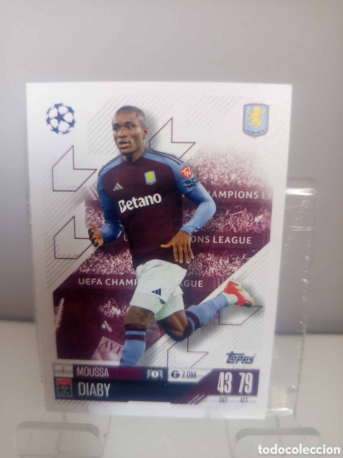 Fu&szlig;ball-Sticker: ❇️ CROMO CARD ⚽ DIABY ASTON VILLA 7 2024 2025 24 25 MATCH ATTAX CHAMPIONS LEAGUE TOPPS ❇️