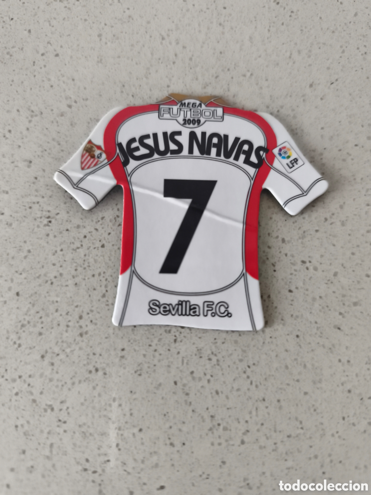 Cartes &agrave; collectionner de Football: CAMISETA IMAN NUMERO 7 JESUS NAVAS SEVILLA. MEGA FUTBOL MAGNETS 2008-2009