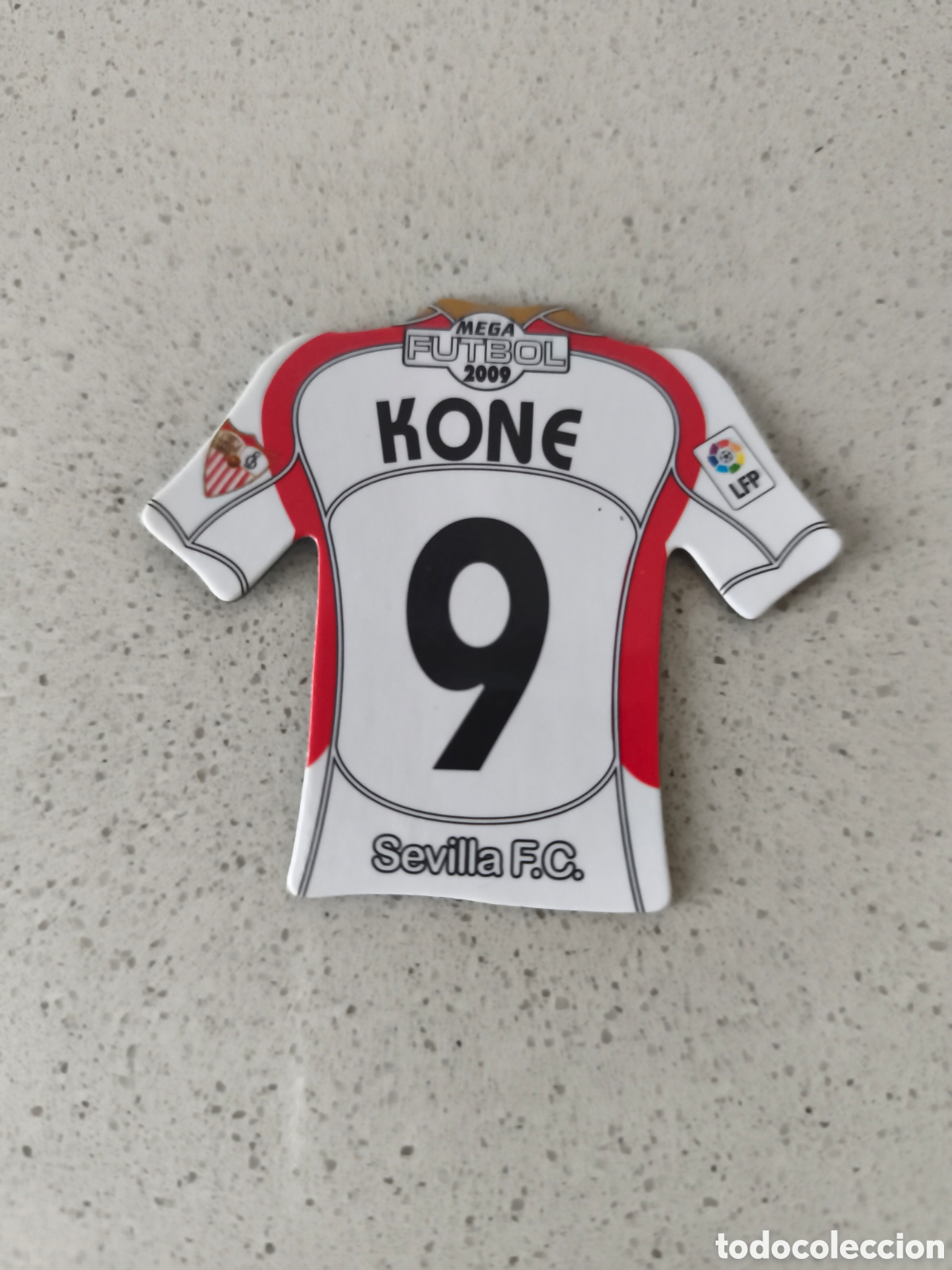 Cromos de Futebol: CAMISETA IMAN NUMERO 9 KONE SEVILLA. MEGA FUTBOL MAGNETS 2008-2009