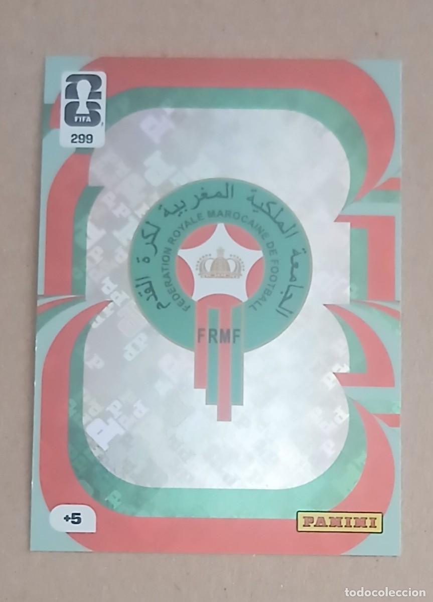 Fu&szlig;ball-Sticker: CROMO n&ordm; 299 ESCUDO MARRUECOS ADRENALYN XL FIFA WORLD CUP 2026 DE PANINI. Nuevo.