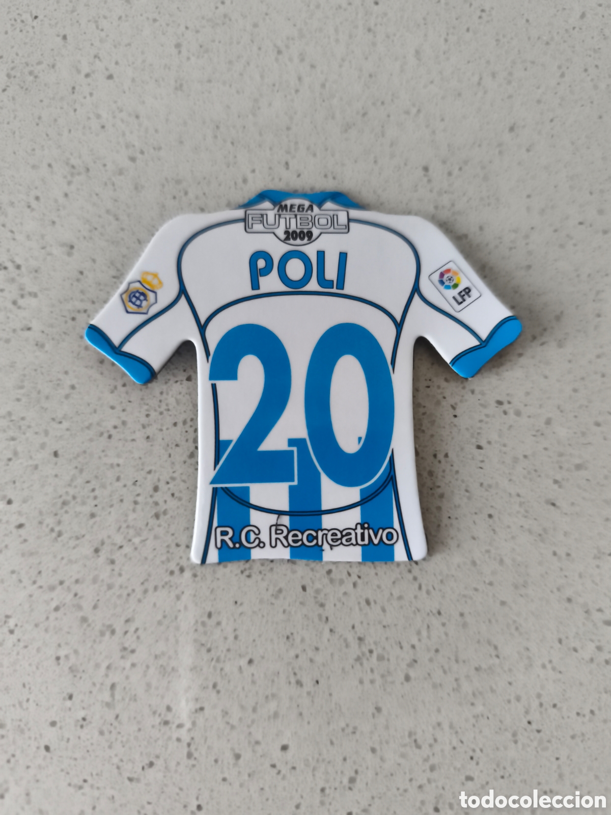Fu&szlig;ball-Sticker: CAMISETA IMAN NUMERO 20 POLI RECREATIVO HUELVA. MEGA FUTBOL MAGNETS 2008-2009