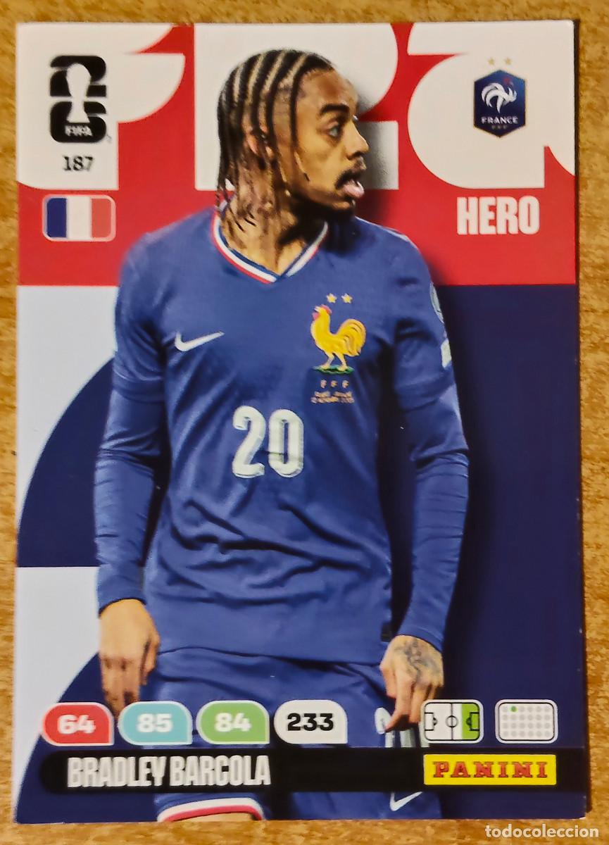 Cromos de f&uacute;tbol: 187 BRADLEY BARCOLA FRANCIA FIFA WORLD CUP ADRENALYN MUNDIAL 2026 26 PANINI