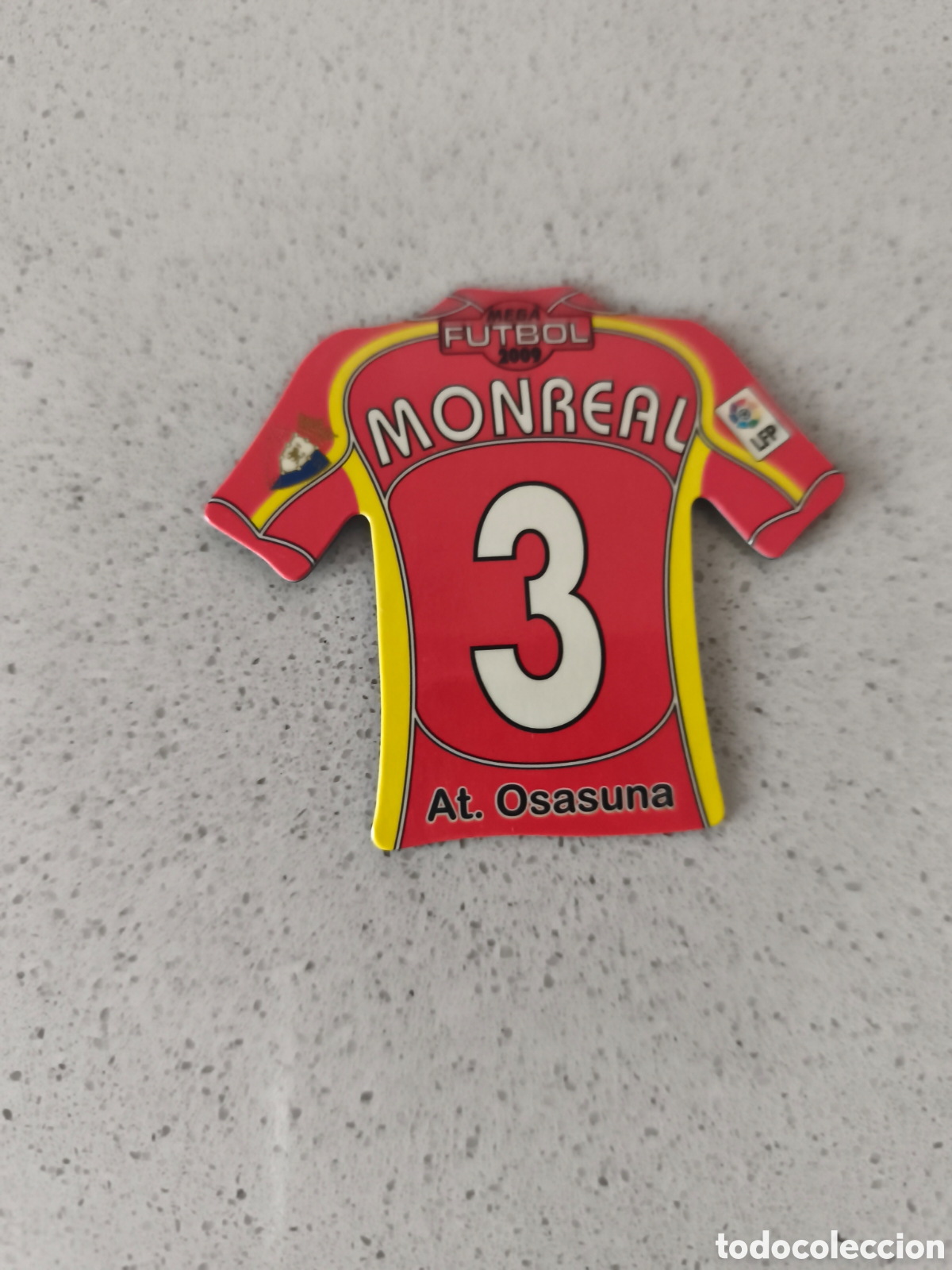 Cromos de f&uacute;tbol: CAMISETA IMAN NUMERO 3 MONREAL OSASUNA. MEGA FUTBOL MAGNETS 2008-2009
