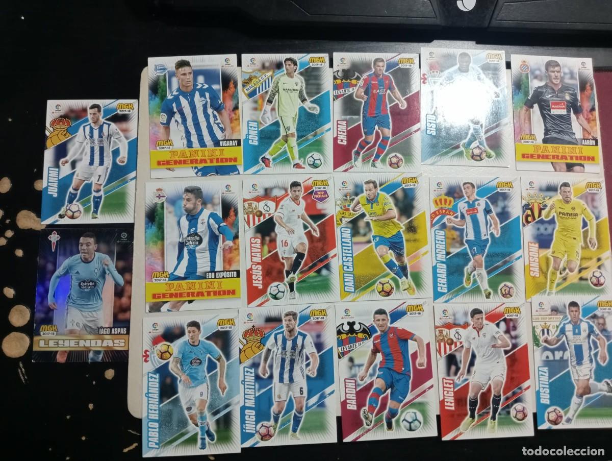 Cromos de f&uacute;tbol: Lote de 17 cromos de MGK 2017-18